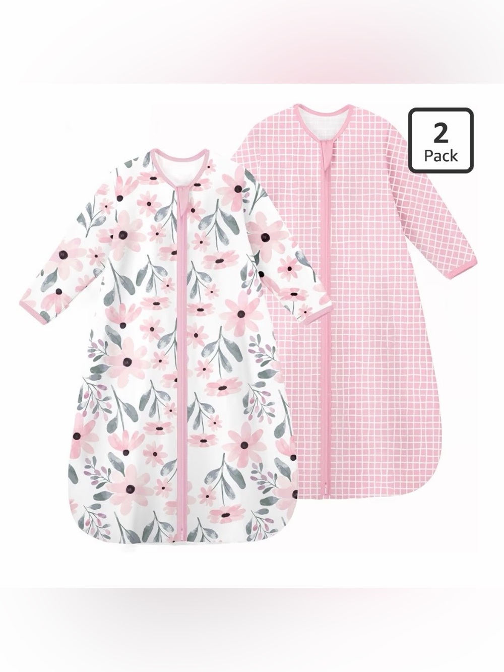 Baby Sleep Sack Long Sleeve Wearable Blanket 0.5 Tog Size 6-12 M (Medium) Pink